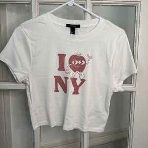 NWT New York Cropped Tee T-shirt Womens XL Big Apple
